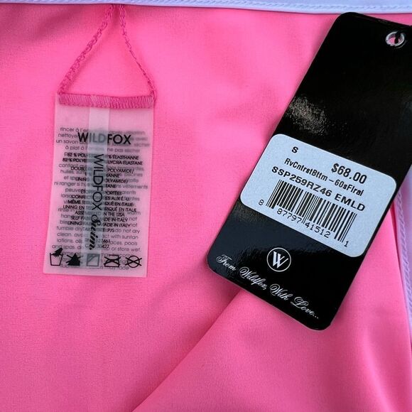 Wildfox Swim 60's Floral Triangle String Tie Bikini Bottom Size Small - Picture 6 of 8